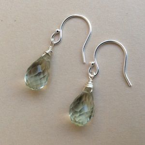 Sundance charm earrings sterling silver Prasiolite (green amethyst)